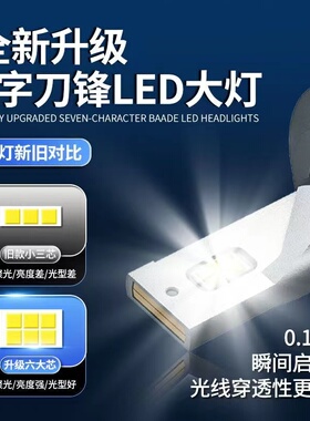 24V货车LED大灯H1H7H3超亮聚光H4远近光一体改装强光前大灯泡雾灯
