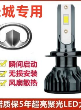 20-21款长城欧拉白猫LED大灯远光近光灯R2改装强光超亮前汽车灯泡