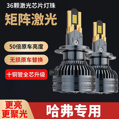 哈弗H6Coupe运动版H1H2H3H5H7M6M4哈佛专用汽车LED大灯远近光灯泡