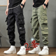 裤 子男春秋宽松百搭潮流休闲裤 多口袋工装 美式 男秋冬加绒保暖裤