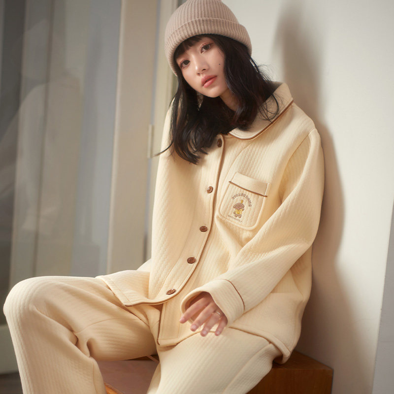 马克公主空气棉睡衣女秋冬可爱纯棉加厚长袖夹层套装可外穿家居服,女士内衣/男士内衣/家居服,睡衣/家居服套装,淘宝优惠券,粉丝福利购,淘宝优惠卷