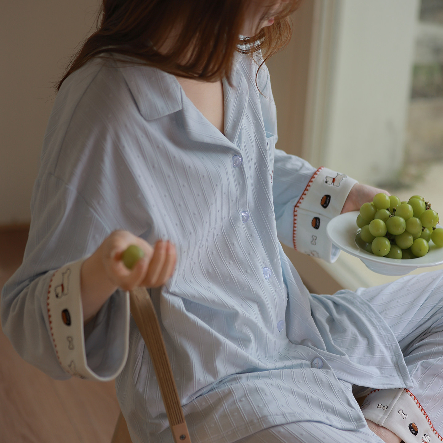 马克公主可爱小狗睡衣女春秋新款高质感卡通巨好看柔软纯棉家居服