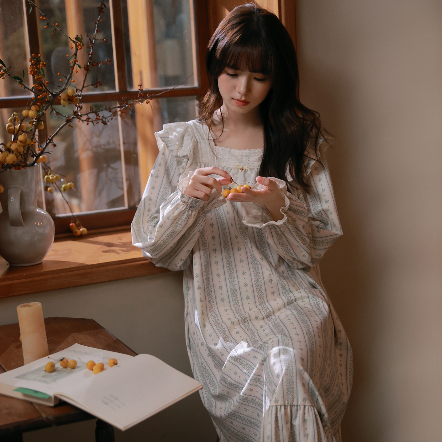 法式公主风睡裙女春秋季纯棉长袖