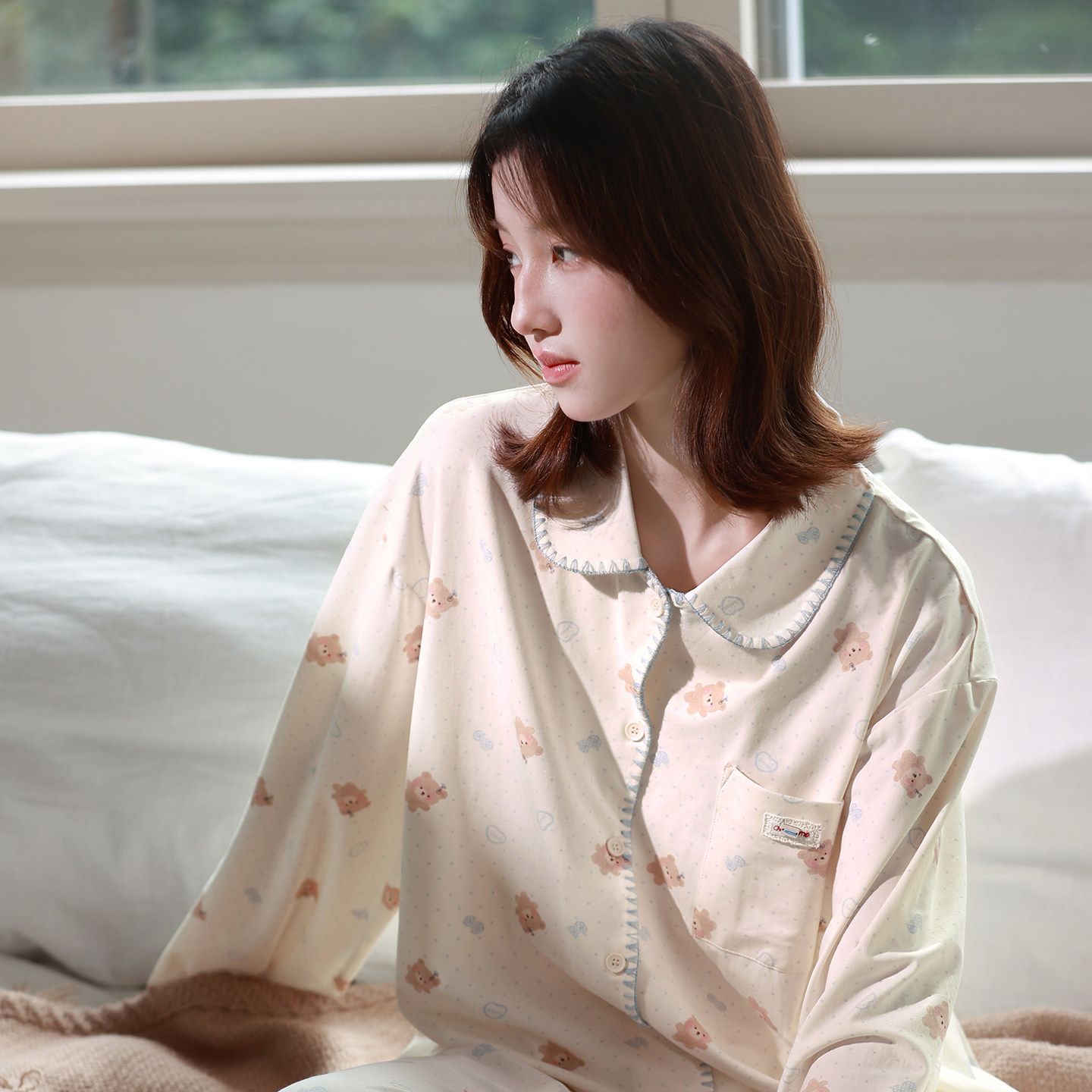 马克公主可爱小熊睡衣女春秋长袖