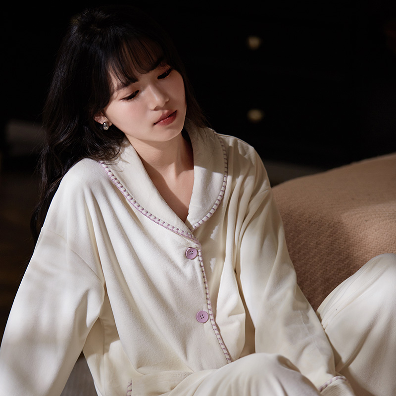 海岛绒睡衣女秋冬奶乎乎高级感