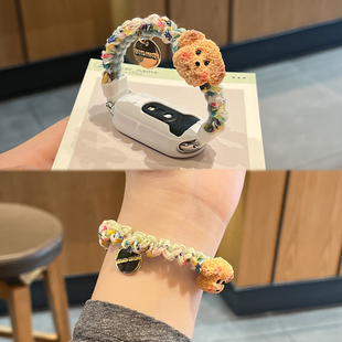 女款 适用于小米手环9表带10陶瓷版 高级XL秋冬季 小狗xiaomi花边8nfc发圈7系列专用6运动智能腕带时尚 配件 新款