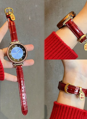 【新年招财纳福】适用于华为gt6表带手表watch5竹节纹真皮时尚女款GT5Pro腕表带4运动智能荣耀5Pro/ultra秋冬