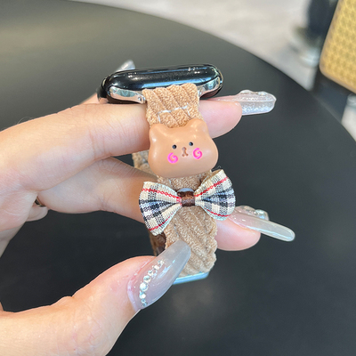 适用苹果手表表带s10版新款iwatch11腕表applewatch9智能s8女式ultra毛绒运动女款7女生秋冬高级感JH