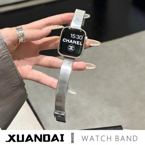 适用华为fit4手表表带watch FIT4Pro新款金属猫眼智能腕表fit3/2/1代不锈钢女款小香风JY夏天高级运动女生