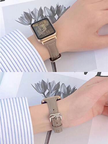 适用华为watchfit2手表表带小蛮腰watch真皮腕带智能fit 3/4/4Pro雅致版运动手环商务时尚女款高级创意new