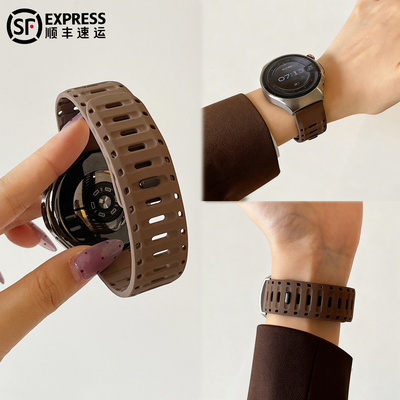 适用于华为watch5手表表带T型磁吸扣硅胶新款GT6pro运动智能腕表22mm通用WATCHultimate荣耀5Pro男式gt6表链4