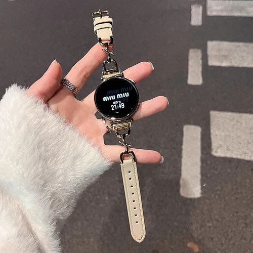 适用华为gt6表带GT5PRO新款女士gt4金属watch5/4扣智能运动jy荣耀fit手表gt3pro真皮女款magic2高级感41mm