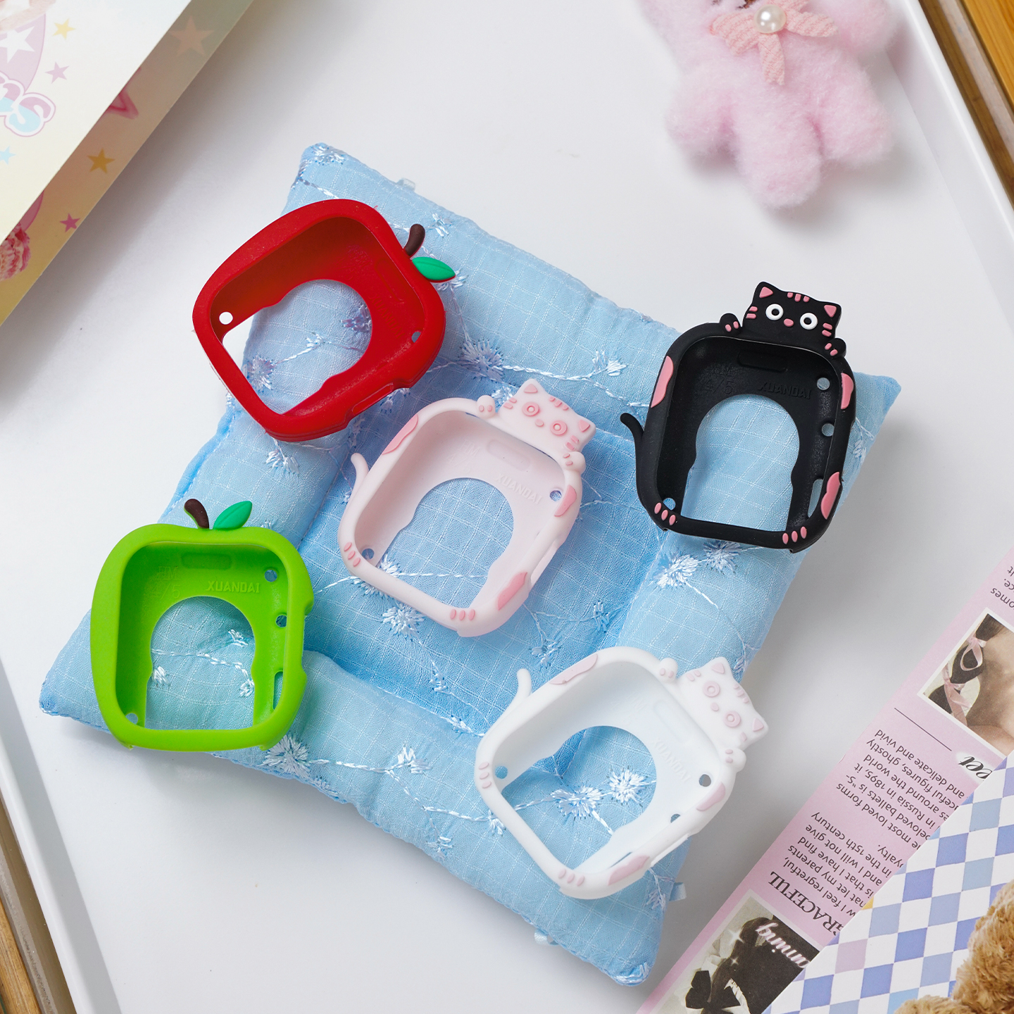 【原创多巴胺保护套】适用红米watch5表带新款可爱小猫保护套Redmi watch6专用时尚4代男女生情侣款高级定制