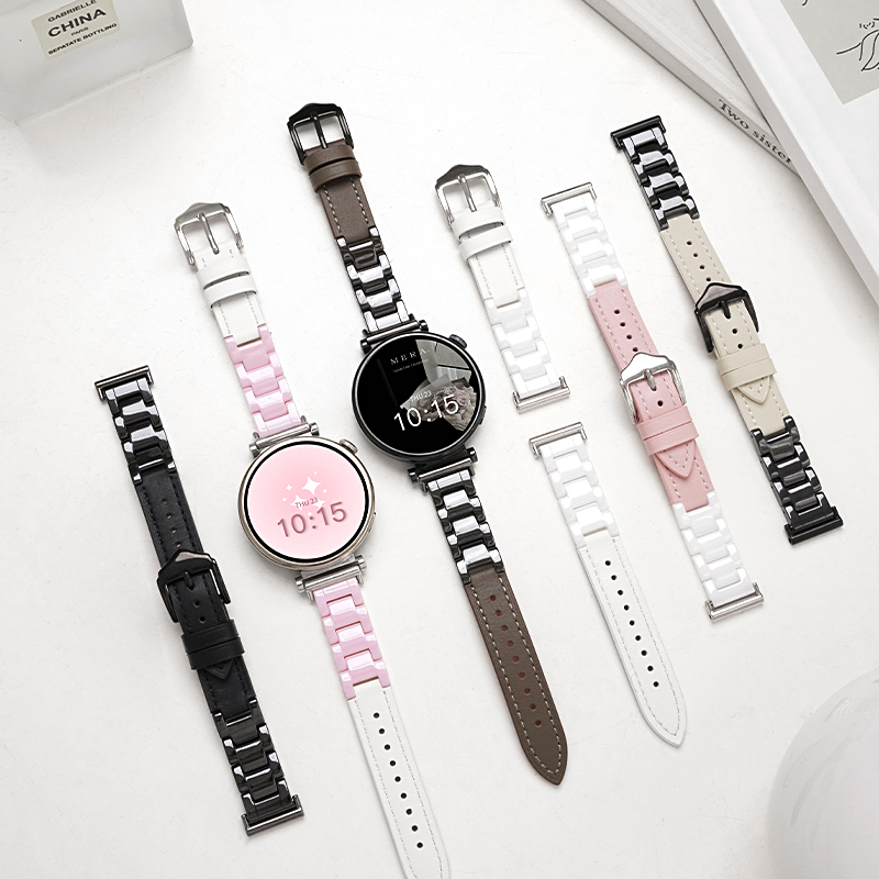 陶瓷拼接皮质vivowatch表带