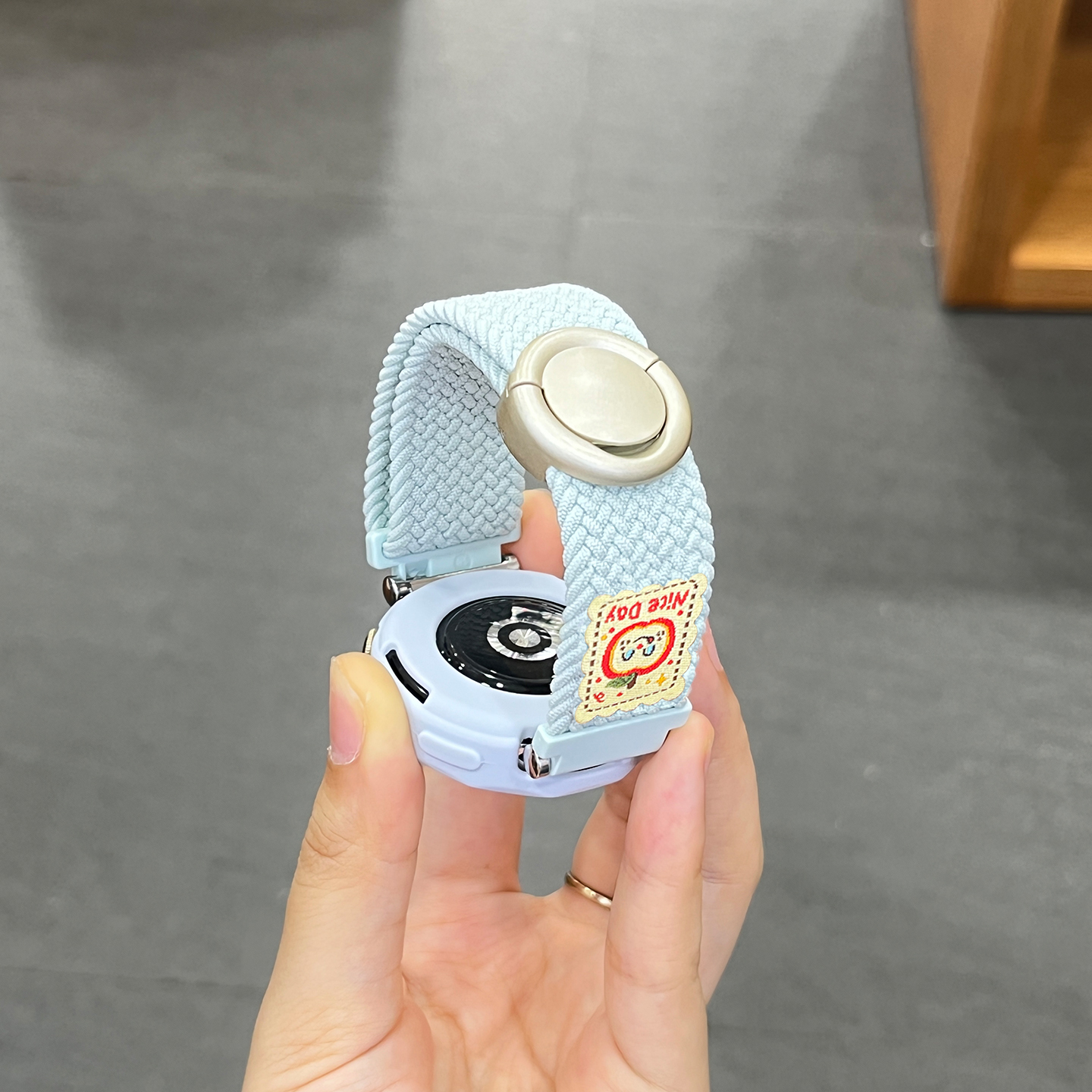 适用于小米watchs4表带S4Sport新款编织WATCHS3苹果智能运动圆环磁吸手表s2女color2腕带女款s1pro高级JY夏