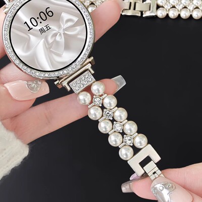 适用coros高驰pace4手表表带Nomad女款金属钻双排珍珠pace3/2专用腕带智能apex4/2pro透气高级vertix配件JW