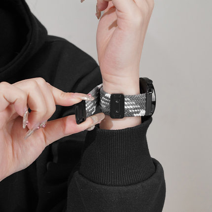 适用ticwatch表带Ticwatch pro3手表磁吸扣尼龙编织prox/2020/E/2代GTW经典C2/s2智能运动手表男女款运动腕带