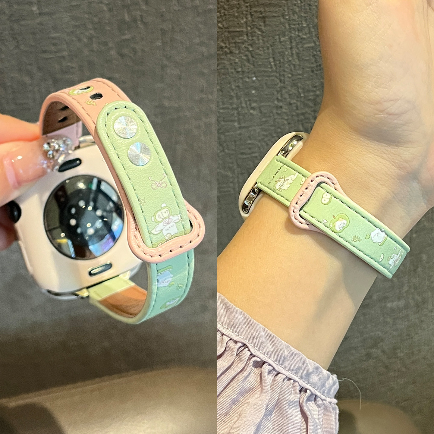 【可爱苹果猫】适用小米手环9pro表带8pro磁吸10pro硅胶