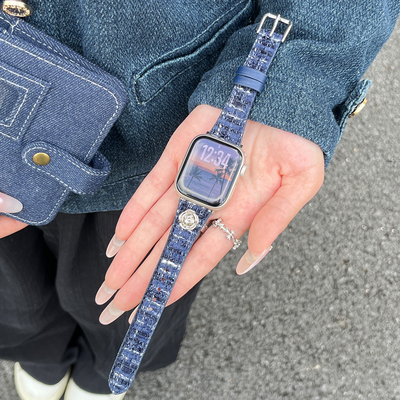 适用华为fit4手表表带fit3皮质watchFIT4pro新款小香风山茶花智能腕表fit一二代保护壳男女款JY秋冬季高级感