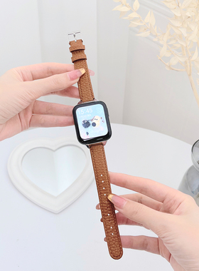 适用oppowatch3Pro表带watchSE腕带荔枝纹真皮替换带watch3智能运动手表watch2/1代个性创意男女生时尚非原装