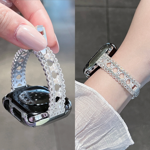 【蕾丝花边】适用华为fit5表带金属fit4手表链fit3手镯智能watchFIT4/5pro女士腕表fit1/2女款JY夏天高级感