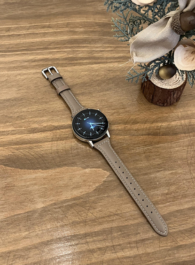 适用三星watch6表带小蛮腰watch5/5pro/4代Galaxy真皮带gears4/3/2智能运动手表1/2女款高级创意非原装替换带
