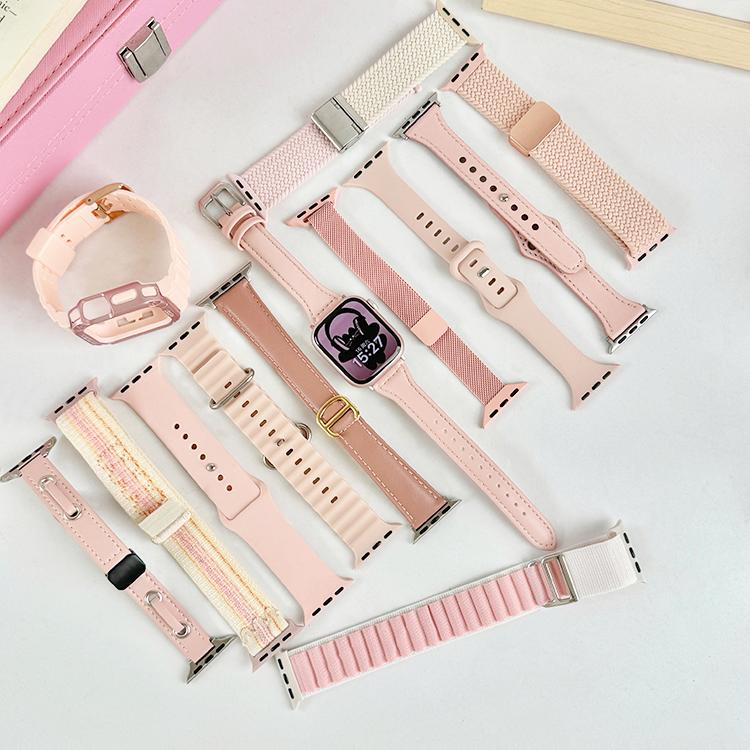 【樱花合集】适用苹果手表表带iwatch10手表带applewatch女生粉色s9高级感s8女士真皮硅胶树脂金属一体尼龙夏