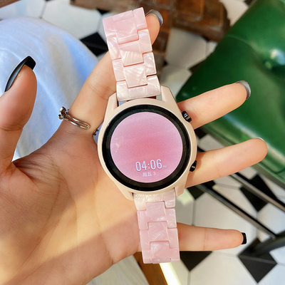 适用华为gt2表带watchgt4智能gt3手表荣耀手表带watch3/pro/buds雅致GT7新款创意ECG版夏天男女陶瓷树脂表链