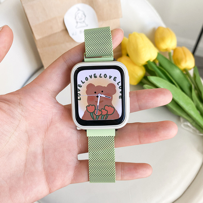 【米兰渐变】适用oppo手表表带oppowatchX/4pro智能oppowatch3/2/1运动替换带磁吸金属腕带个性男女款ECG配件