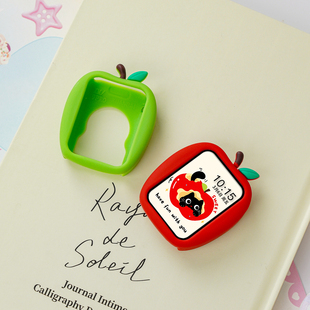 5高级感情侣款 创意硅胶保护套8Pro腕带运动智能手表红米watch6 夏日青红苹果时尚 适用于小米手环9Pro表带新款