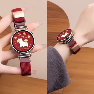 适用三星Watch8classic手表表带ultra磁吸滑扣编织7/6/pro腕表带Watch4/5pro腕带智能运动智能替换男女配件JW