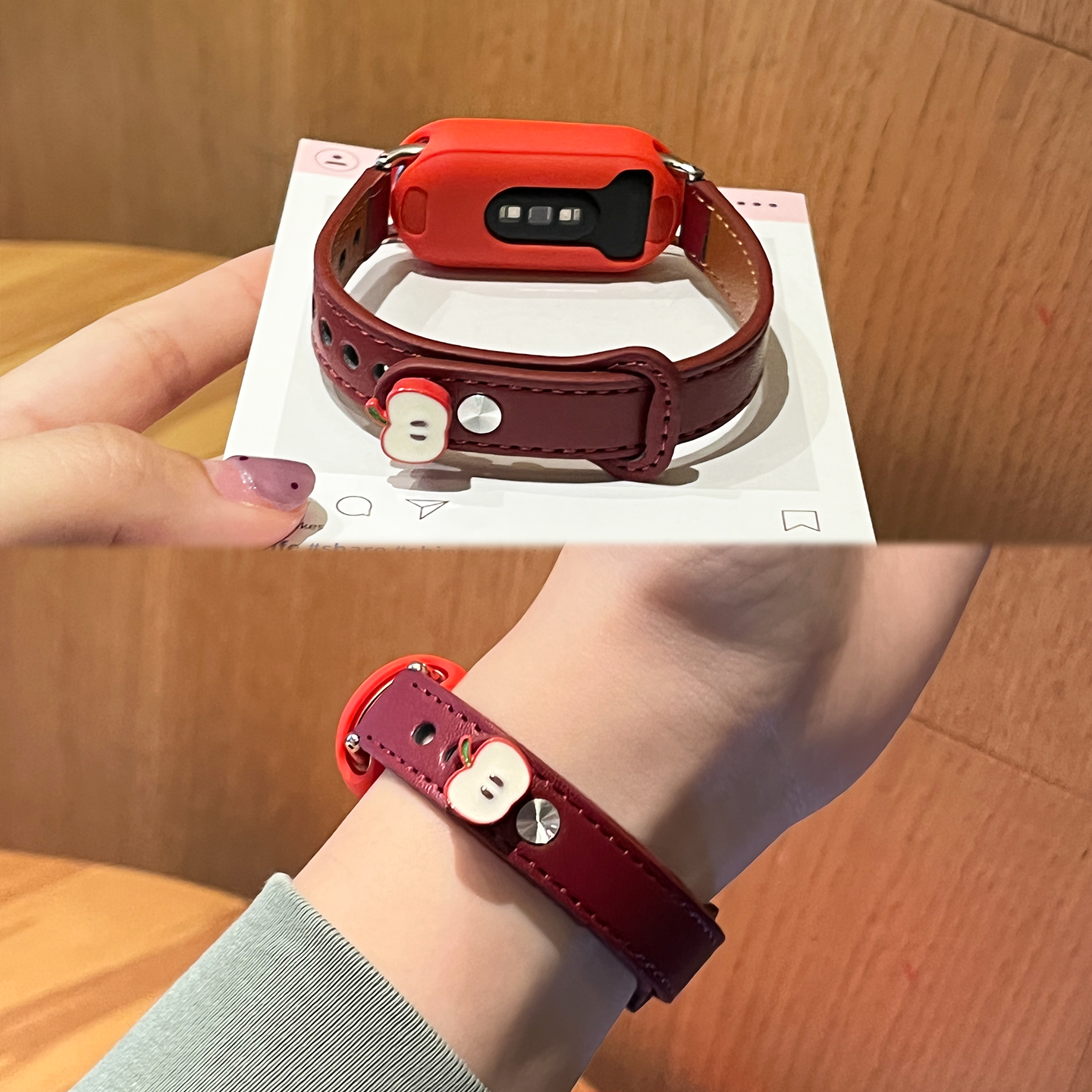 【安可拉红】适用于小米手环9表带新年10陶瓷版超纤皮质8NFC保护套壳7系列高级感6/5秋冬XL女款运动智能腕带