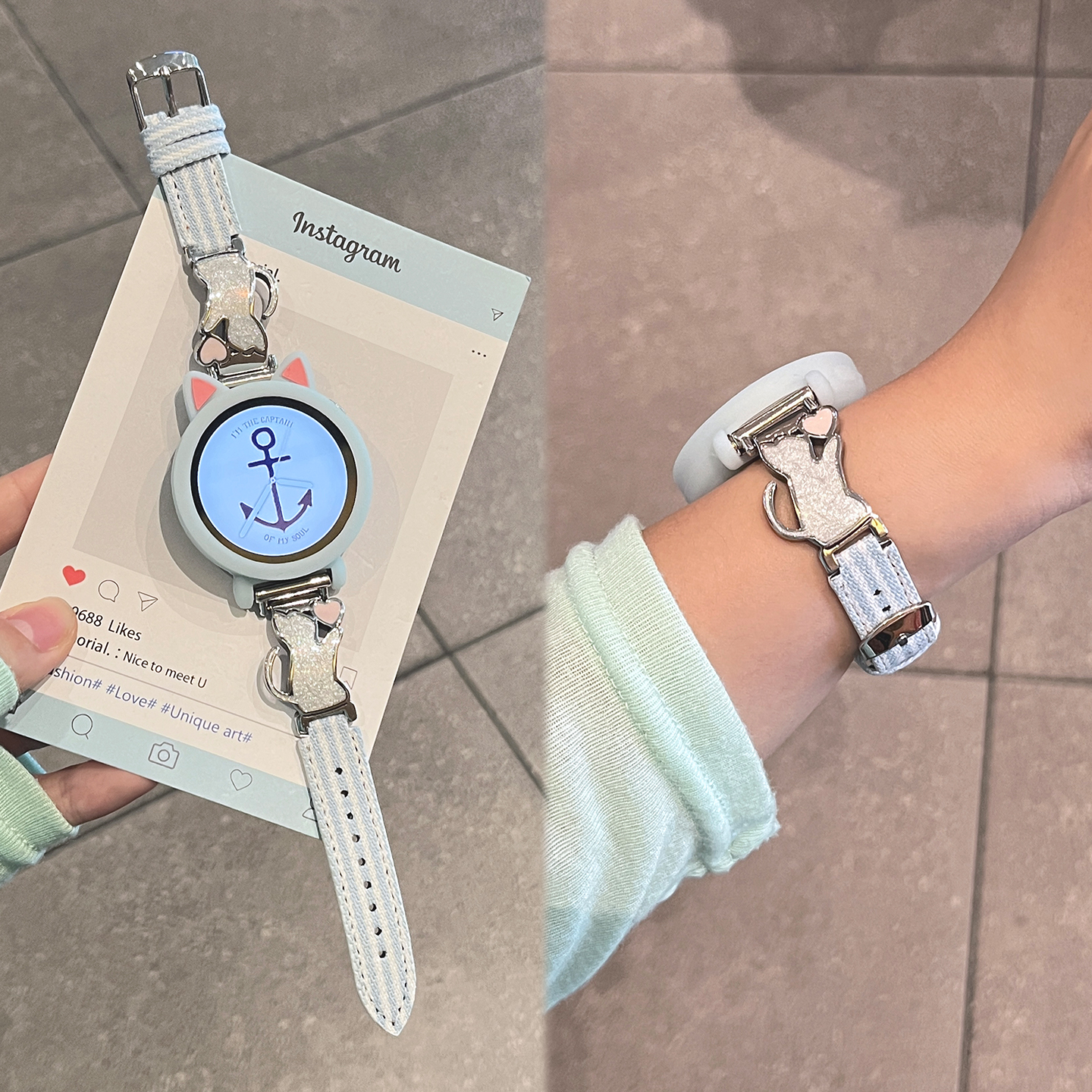 适用于小米watchs4表带S4Sport新款金属WATCHS3条纹爱心猫智能运动帆布手表s2女color2腕带女款s1pro高级JY夏