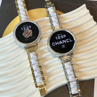 适用OPPO Watch X2 Mini新款金属表带女士棱形镶钻腕带watchx2女生夏季高级感轻奢小众创意运动智能配件