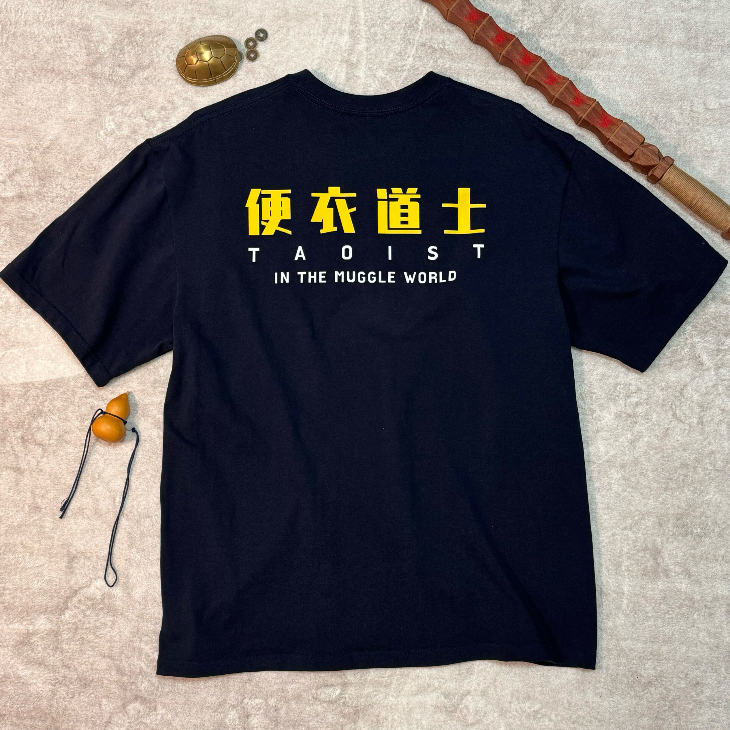 原创重磅抗菌棉t恤便衣道士定制