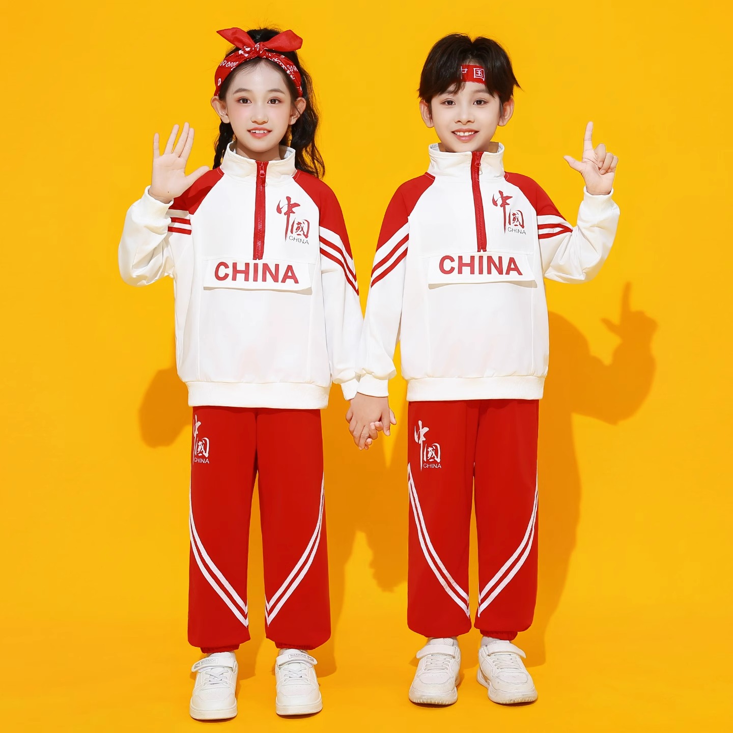 元旦儿童啦啦队演出服小学生运动会开幕式幼儿园团体街舞表演服装