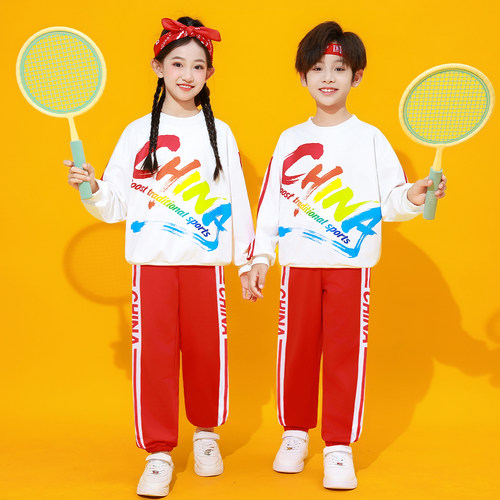 元旦儿童啦啦队服装演出服小学生运动会开幕式套装班服幼儿园表演