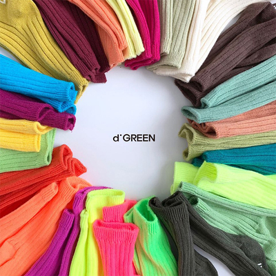 韩国产正品纯色系潮款双价棉袜