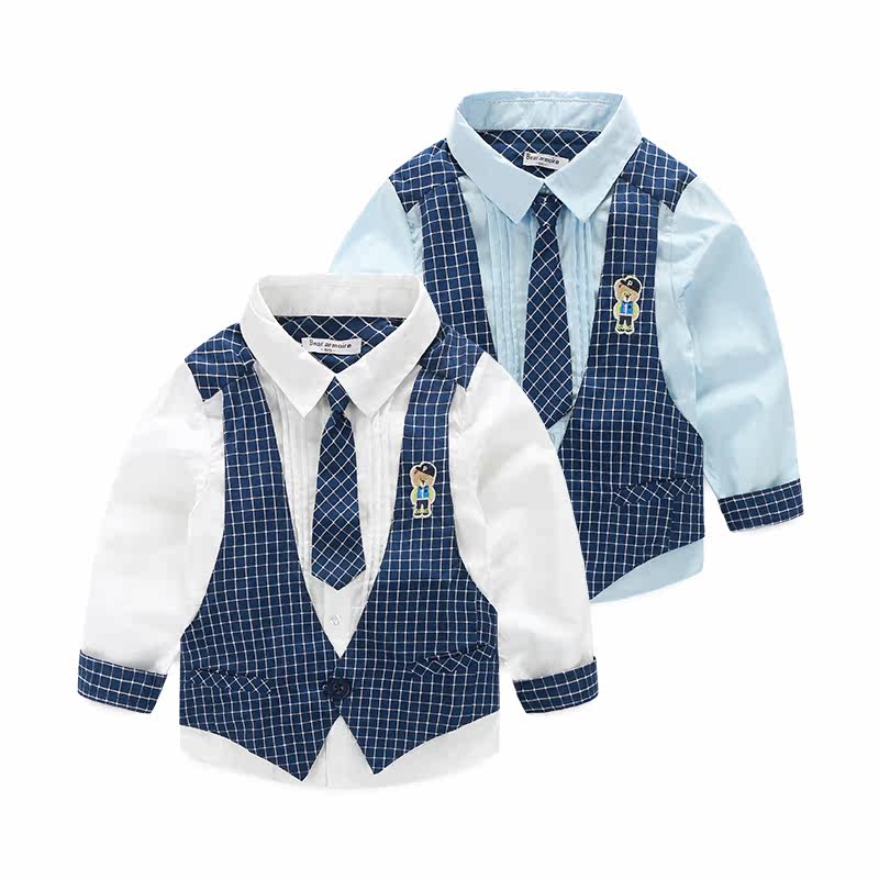 Chemise garcon à manche longue - Ref 2082199 Image 1