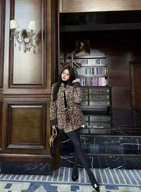 sennoszhou珠玑不御 中式豹纹绗棉外套 C49060