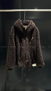 低重力抽绳颗粒绒连帽外套休闲加厚羊羔绒大衣 霓雀无界 FAE