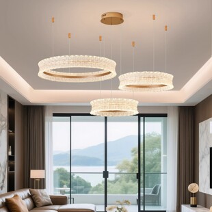 2026年新款轻奢水晶大吊灯客厅灯现代风简约主灯餐厅灯主卧室灯具