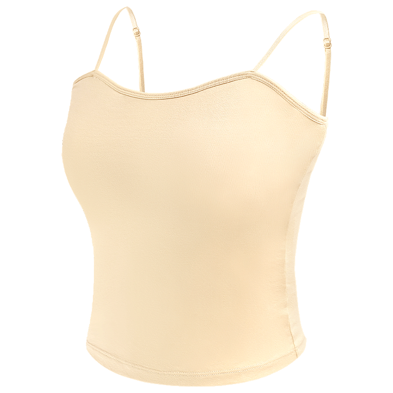 舞蹈服吊带上衣背心女成人现代舞古典舞内搭练功服打底内衣带胸垫