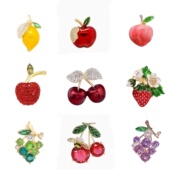 精致水果胸针女高档可爱胸花时尚 礼服防走光配饰精致百搭礼物 西装