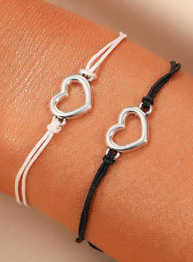 爱心网红情侣配饰手工抽拉可调节