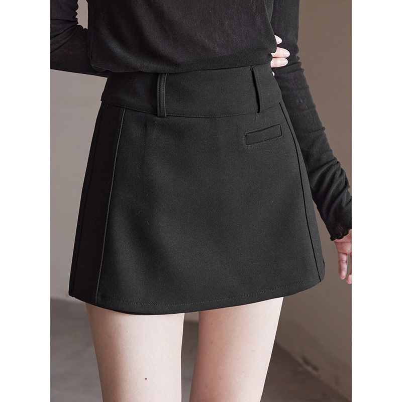 【蒙纳士腿精裙裤】高腰a字包臀短裙秋季韩系通勤半身裙n725c