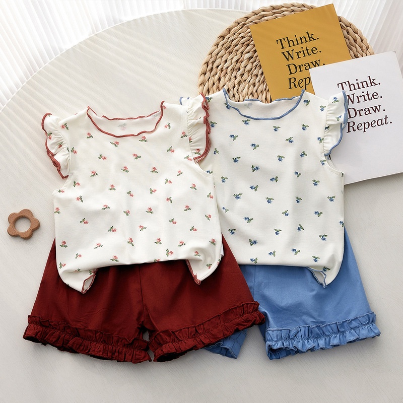 宝宝背心套装夏季薄款衣服男童短裤女童无袖婴幼儿外出儿童两件套