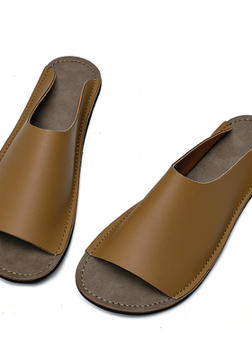 欧洲站2025新款高级拖鞋男士大码软底47防滑46一字拖鞋室外沙滩鞋