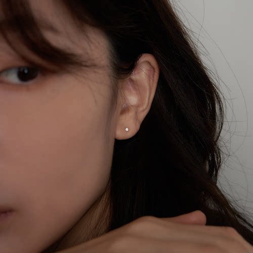 S925超迷你莫桑钻耳钉耳骨钉