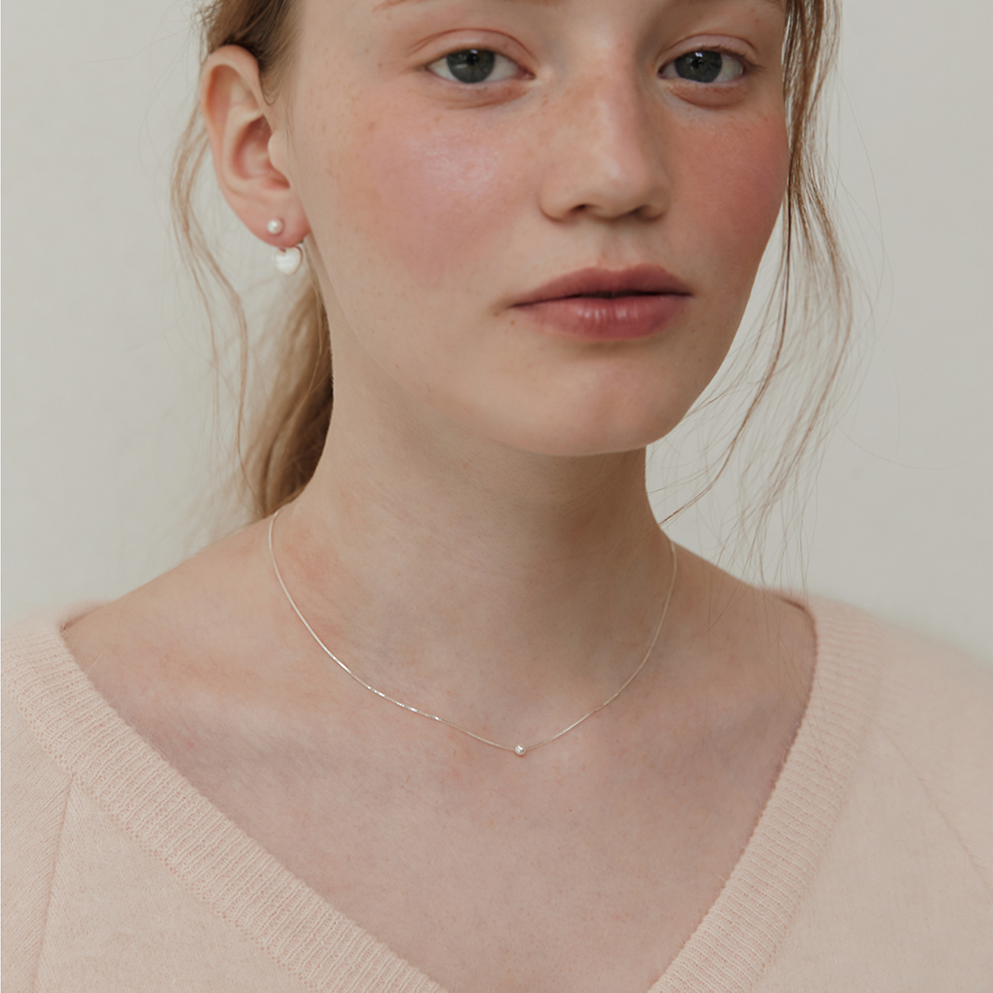 盖娅琳 S925银天然淡水强光珍珠项链女迷你小珍珠锁骨链精致小众